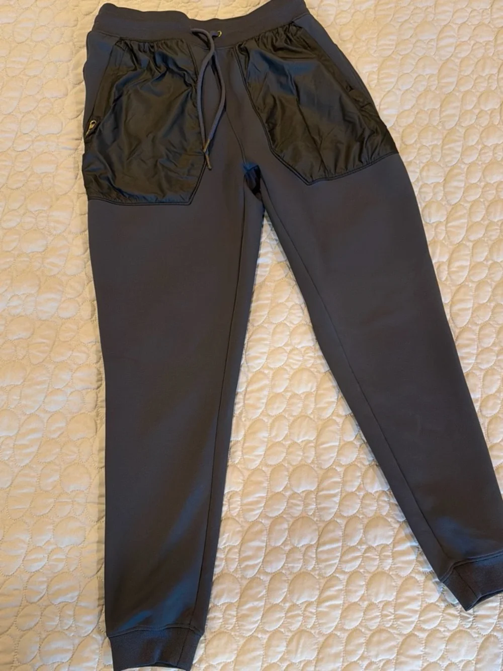 Under Armour Men's Charcoal Gray Joggers with Black Patch Pockets